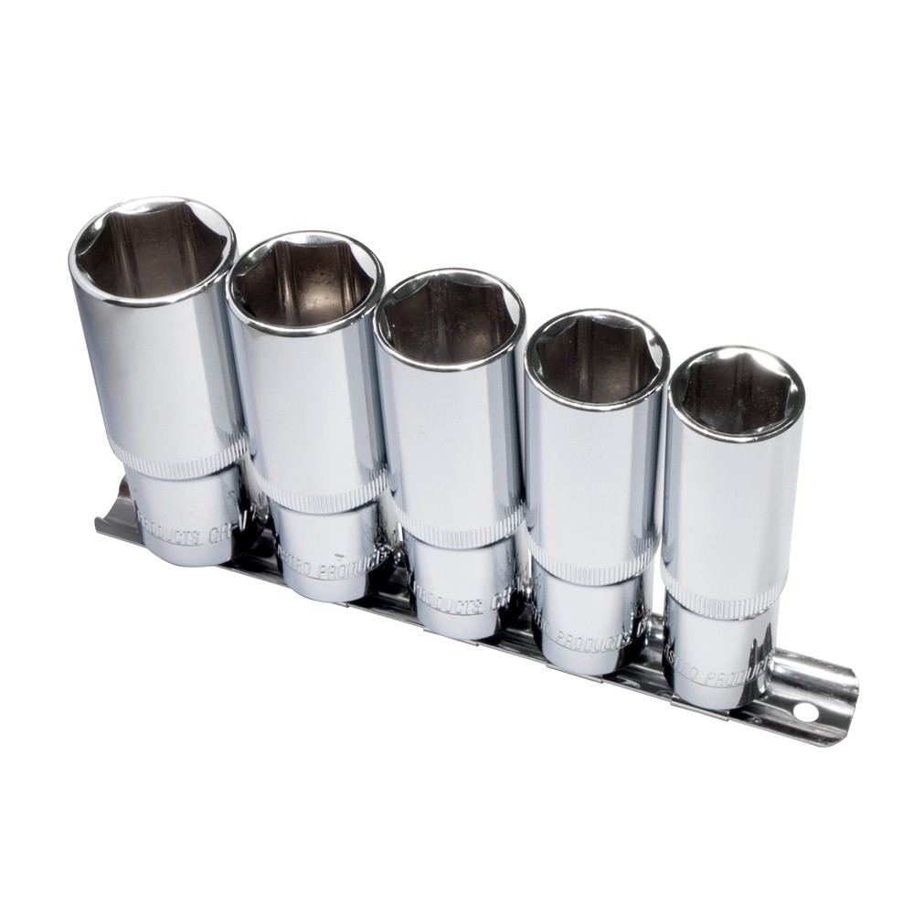 ชุดลูกบ๊อกซ์ยาว 1/2DR เบอร์ มม. 5 ชิ้น ( 1/2Dr Deep Socket mm 5Pcs Set )