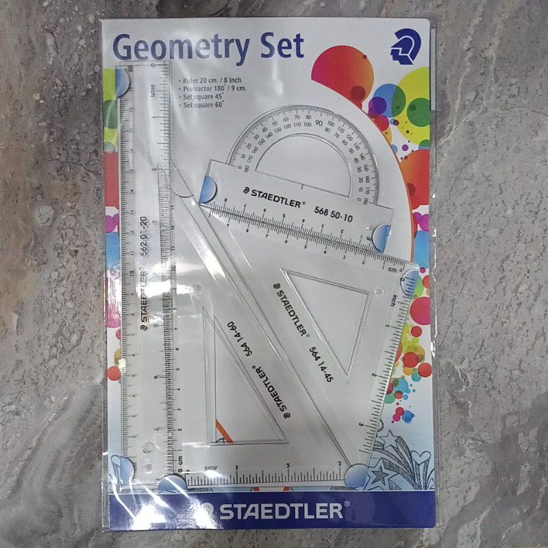 GEOMETRY SET RULER CLEAR .