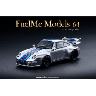 FuelMe 1/64 Porsche 993 400R Martini Silver