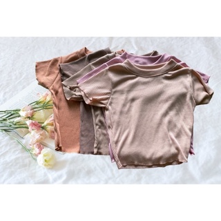 PINSITONG เสื้อครอปคอกลม
