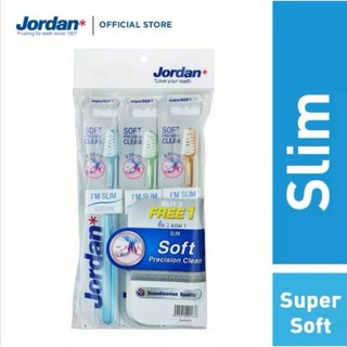 แปรงสีฟัน Jordan Slim Super Soft สลิมคลีน 2ฟรี1 แปรงสีฟัน จอร์แดน จอแดน