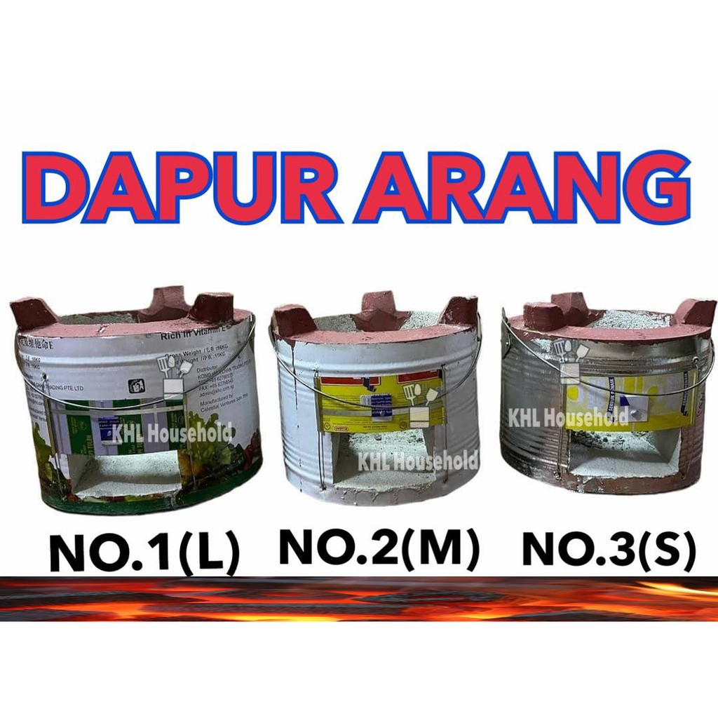 เตาถ่าน/ Dapur Arang / Arang Dapur BBQ เครื่องครัวบาร์บีคิว ซีเมนต์ถ่านดั้งเดิม/ Dapur Arang /