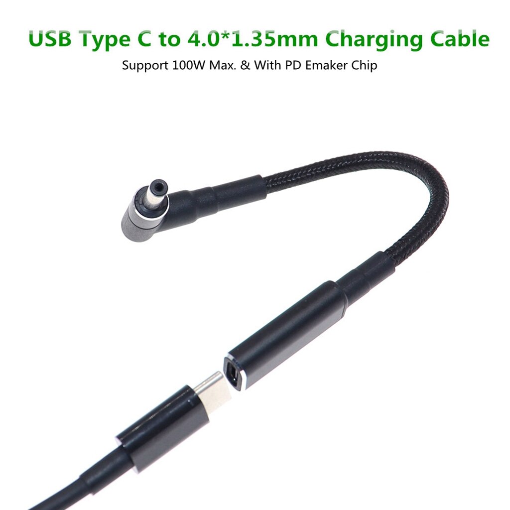 อะแดปเตอร์สายชาร์จ USB C PD เป็น 4.0x1.35 มม. 100W Type C ชาร์จเร็ว สําหรับ Asus Zenbook UX21A UX31A