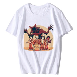 ย้อนยุค❡◑℗3D Stranger Things Cartoon Tshirt Summer Men Short Sleeve TShirt Comfortable Hip Hop TeeS-5XL