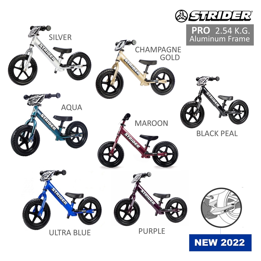 Strider 12 รุ่น Pro เบาเพียง 2.54 K.G.ตัวถังอลูมิเนียมสำหรับน้อง 1.55