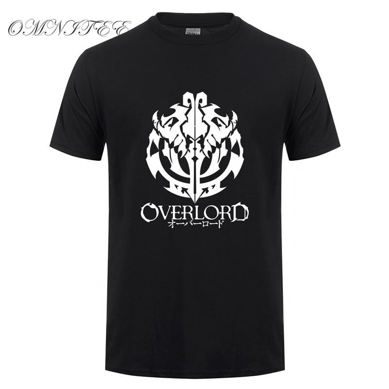 [Size 2T-6XL]เสื้อยืดลําลองพิมพ์ลายโลโก้ Overlord Anime Overlord สําหรับผู้ชาย