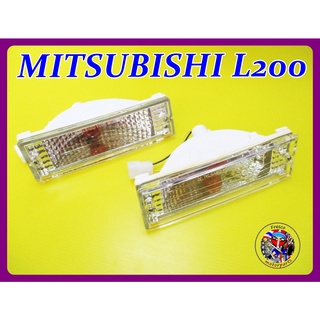 ไฟหรี่กันชน มิตซูบิชิ ไซโคลน หน้าใส อะคริลิค คริสตัล  -  MITSUBISHI L200 Side Turn Signal Set "Clear"