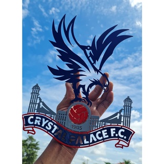 คริสตัลพาเลซ โลโก้ CRYSTAL PALACE F.C. เหล็กตัดเลเซอร์ ขนาด *30 cm.หนา 2 mm. ทำสีเหมืนจริง ใช้สี 2k.สีพ่นรถยนต์ภายนอก