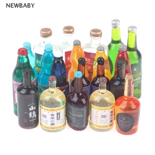 Newbaby โมเดลขวดเครื่องดื่มจิ๋ว 1:12 1:6 สําหรับตกแต่งบ้านตุ๊กตา 20 ชิ้น