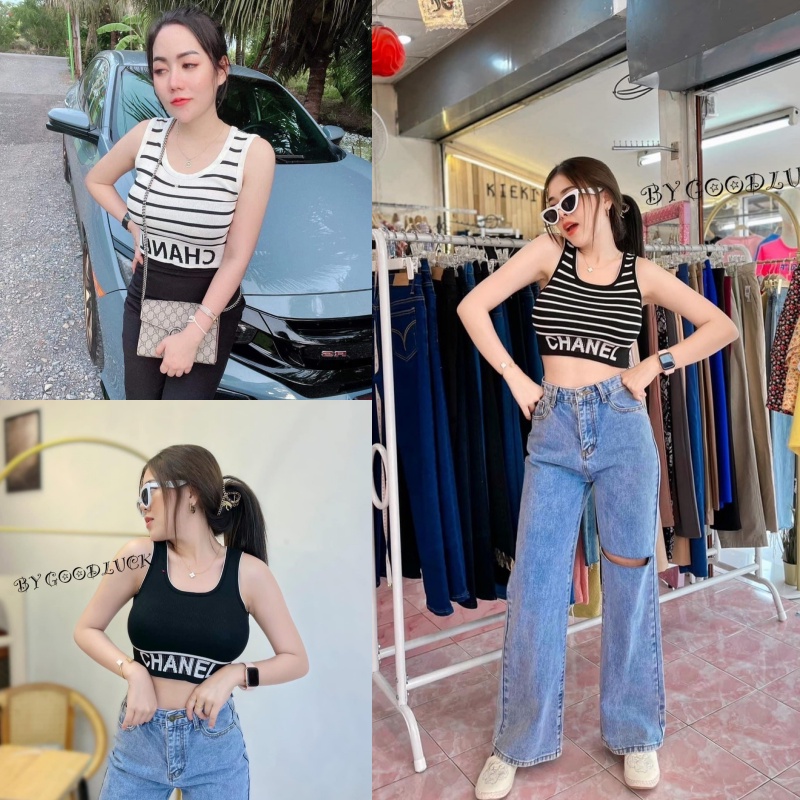 SpinnyHouse เสื้อกล้ามครอป ผ้าไหมพรม ยั่วๆมาแล้ววว ดีเทลไม่ธรรมดา คิ้วๆ แมชชี่สุดๆ Cute รุ่น ชาบู