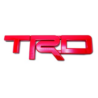 โลโก้ "TRD" size M สูง 7.5 เซน สีแดง Corollar Altis Camry Hilux Vigo Vios Fortuner Hilux Revo Rocco Innova ฯลฯ