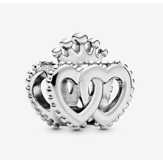 [พร้อมส่ง สินค้าแท้ 💯] Pandora Crown &amp; Interwined Hearts Charm