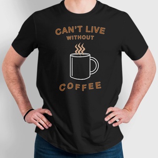 ขายดี!เสื้อยืดลําลอง แขนสั้น พิมพ์ลายกราฟฟิค CanT Live Without Coffee แฟชั่นฤดูร้อน สําหรับผู้ชายS-5XL