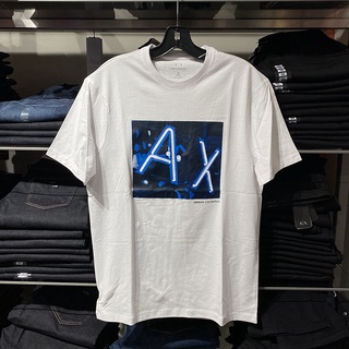 Armani เสื้อยืดแขนสั้น ผ้าฝ้าย พิมพ์ลายตัวอักษร แฟชั่นสําหรับผู้ชายS-5XL