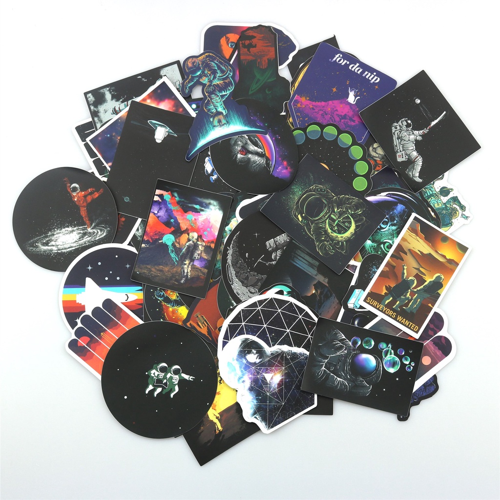 ☂TD ZW 100Pcs Outer Space Graffiti Stickers Waterproof Decal Laptop ...