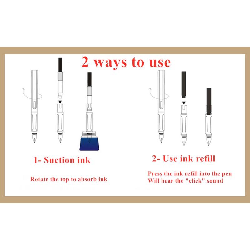 ปากกาเขียนตัวอักษร Duckbill Gothic ปากกาหมึกซึม สำหรับคัดลายมือ 1ชิ้น