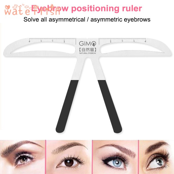 Eyebrow Stencil Caliper Makeup Reusable Measuring Shaper Tattoo Ruler ...