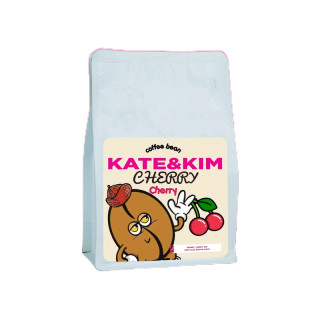 เมล็ดกาแฟคั่ว " แต่งกลิ่น " เชอร์รี่ (( Kate & Kim )) Cherry Infused Blend Coffee Bean (COD)