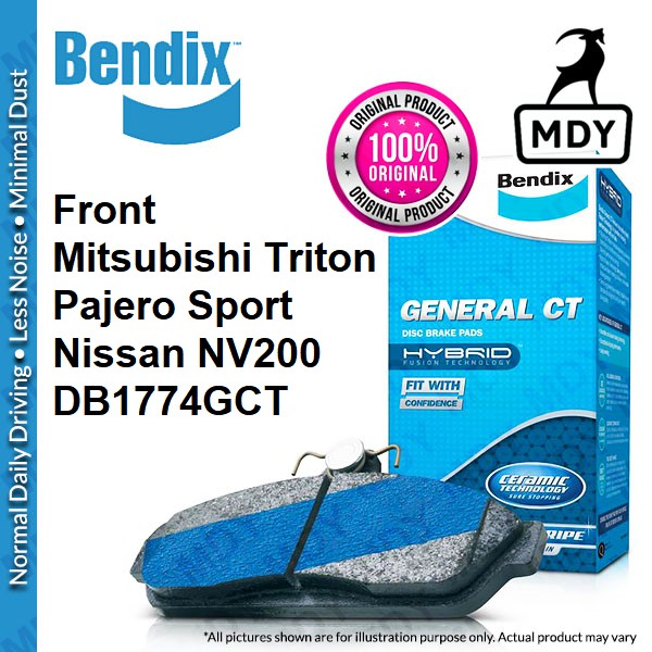 Bendix GCT DB1774 Front Mitsubishi Triton/ Pajero Sport/ NV200 ผ้าดิสก์เบรก DB1774GCT