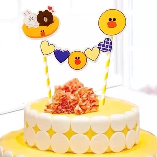 ป้ายปักเค้ก ป้ายปักเค้กกระดาษ ป้ายปักเค้กการ์ตูน hbd วันเกิดลายการ์ตูน happy birthday