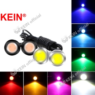 Kein หลอดไฟเลี้ยว LED DRL 18 มม. 23 มม. COB สีเหลืองอําพัน สําหรับรถยนต์ รถจักรยานยนต์