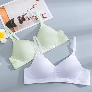 ✨w&c bras✨100% บราระบายอากาศใส่สบาย เสื้อชั้นในสตรีไร้โครง บราดันทรง อกเล็ก NY008