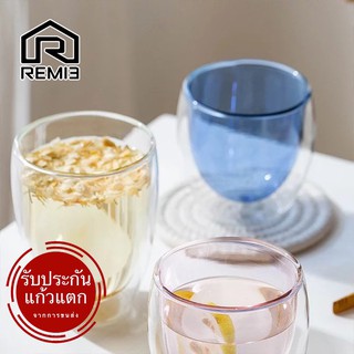 REM13 แก้วสองชั้น แก้ว2ชั้น สี รักษาอุณหภูมิ ใช้ได้ทั้งร้อน-เย็น แข็งแรงน้ำหนักเบา