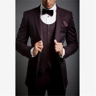 ใหม่คลาสสิกผู้ชายชุด Smolking Noivo Terno Slim Fit Easculino ชุดราตรีชุดสำหรับชาย Burgundy เจ้าบ่าวเจ้าบ่าว Blazer