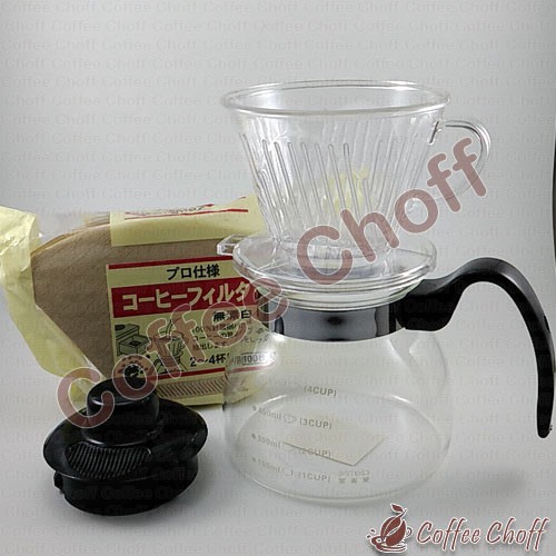 POUROVER แพคเกจ 102 DRIPPER COFFEE SERVER COFFEE SERVER 700ML FILTER 102 1-4 PEOPLE