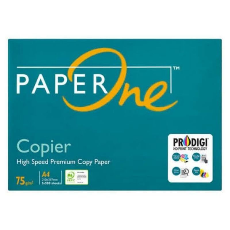 A4 HVS Paper 75 gr Paper One [1 รีม]