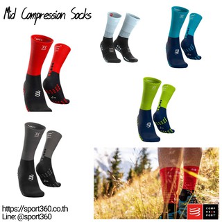 Compressport ถุงเท้าวิ่ง MidCompression Socks