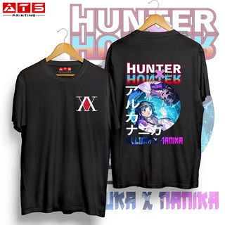 เสื้อยืด cotton T shirt For Men Tops Unisex Hunter x Hunter Design Nanika Alluka Men Women Character Shirts Clothing