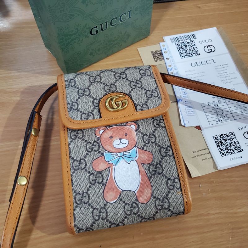 Gucci Phone หมี Kai Collection ใหม่ล่าสุดหนังแท้