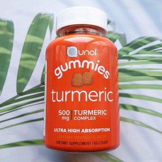 80% Sale!! EXP: 06/2023 (Qunol®) Gummies Turmeric Complex 500 mg 60 Count คิวนอล ขมิ้นชันสกัด แบบเม็ดเคี้ยว รสส้ม