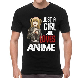 เสื้อยืดผ้าฝ้ายพิมพ์ลายขายดี เสื้อยืด พิมพ์ลาย Just A Who Loves Misa Amane สไตล์ฮิปสเตอร์