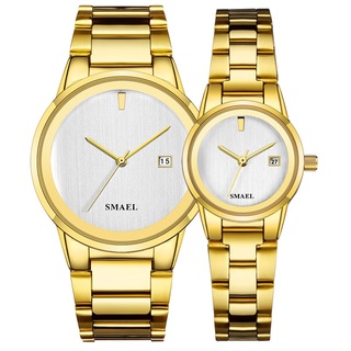 2019 SMAEL Watch offer Set Couple lUXURY Classic stainless steel watches splendid gent lady 9004 waterproof fashionwatch