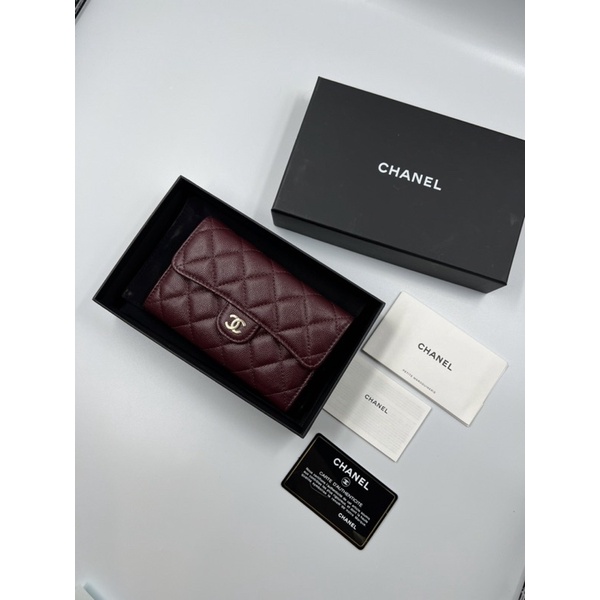Chanel wallet 3 พับ holo31 หนังคาเวียร์