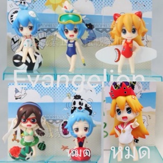 (แท้/มือ1) Banpresto Makinami Mari,Ayanami,Asuka​ Beach ver. version Ichiban Kuji Evangelion Second Impact Petit @School