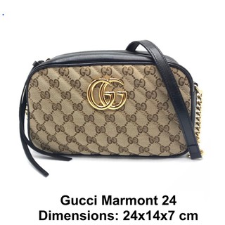 GUCCI Marmont 24 ของแท้ 100% [ส่งฟรี]