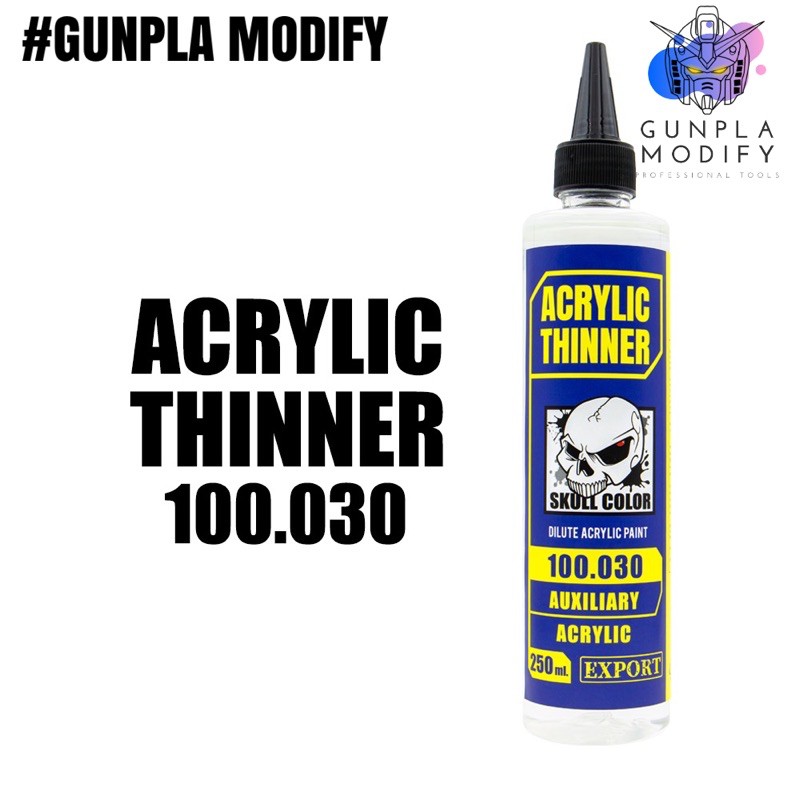 SKULL COLOR ทินเนอร์ผสมสีสูตรอะคริลิค Acrylic Thinner 250 ml