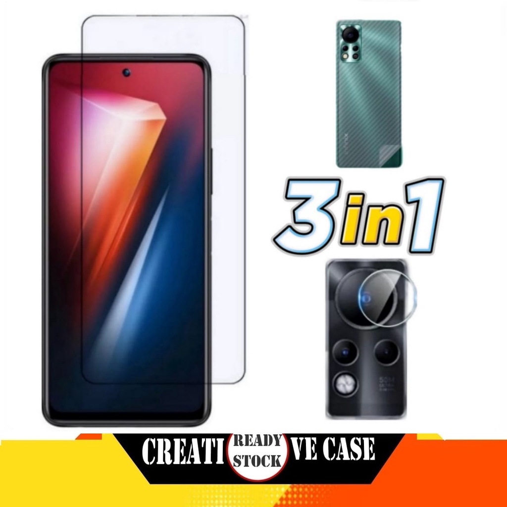 3 INC PACKAGE 1 กระจกนิรภัย INFINIX HOT 11S NFC ปกป้องหน้าจอ