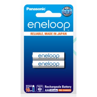 ถ่านชาร์จ/รีชาร์จ 3A(800mAh)/2A(2000mAh) Eneloopสีขาว Panasonic Pack2 (ใช้ก่อนชาร์จ)