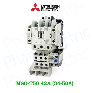 MITSUBISHI รุ่น MSO-T50 AC220-240V ชุดแมกเนติก + โอเวอร์โหลดรีเลย์  Magnetic Contactors and motor Starter