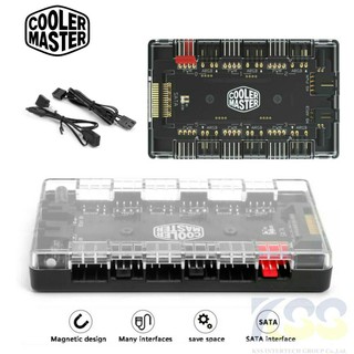 COOLERMASTER 1 to 6 MASTERFAN ARGB AND PWM HUB (MFX-ZHHN-1NNN6-R1)สินค้ากันนาน 2 ปีเต็ม