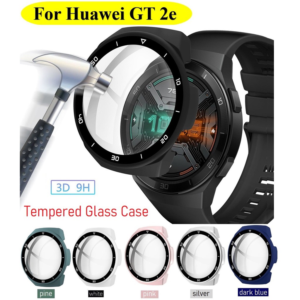 เคสกระจก สำหรับ Huawei Watch GT 2e Huawei Watch GT a2e Case Tempered glass With Scale Full covered Hard Protective Cover for Huawei gt2e shockproof case for gt2e