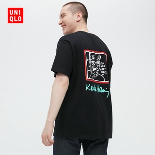 Uniqlo เสื้อยืดลําลอง แขนสั้น พิมพ์ลาย NYC POP ICONS สําหรับผู้ชาย ผู้หญิง (UT) 453485 Uniqlo