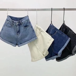 MYGIRLSHOP.TH👑👑กางเกงยีนส์ ขาสั้นพับขา 🥰608