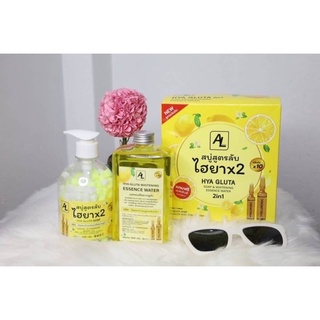 AL HYA GLUTA สบู่สูตรลับไฮยาx2 soap &amp; essence สบู่1น้ำ1 ขนาด500ml