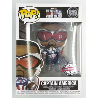 Funko Pop Marvel The Falcon &amp; The Winter Soldier - Captain America With Pose (Sam Wilson) : 819