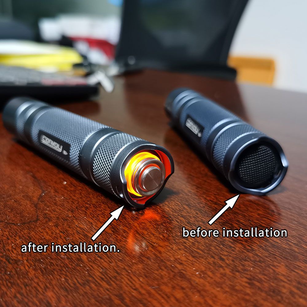 ปุ่มสวิทช์สแตนเลส 16 มม. สําหรับ Convoy S2 +/S3/S2/S5/S6/S8/M1/M2/C8/C8+ / s21a ไฟฉาย - รูปที่ 5